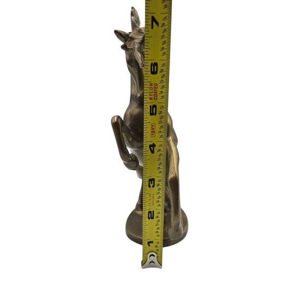 Vintage Brass Rearing Unicorn Figurine With Flowing Mane & Tail - Picture 9 of 16